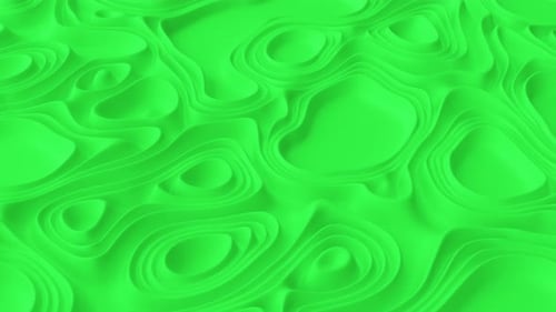 Animated Abstract Green Wavy Surface Background