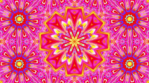 lines in multicolor flower shape texture. with reflection