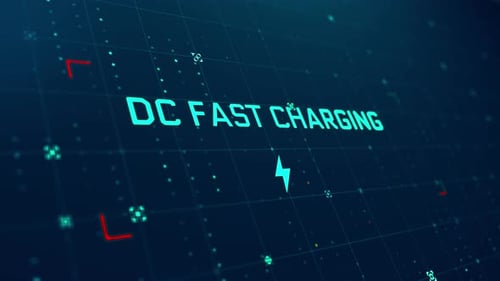 DC fast charger available display background for electric vehicle charging station