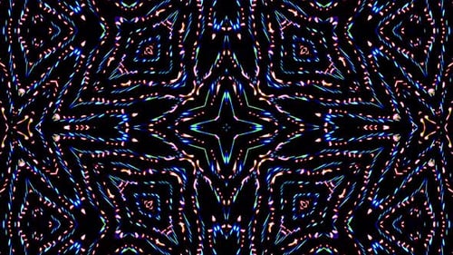 Vibrant Abstract Kaleidoscope Background Loop with Shimmering Particles