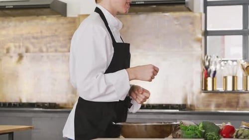 Koch erklärt, wie man kocht