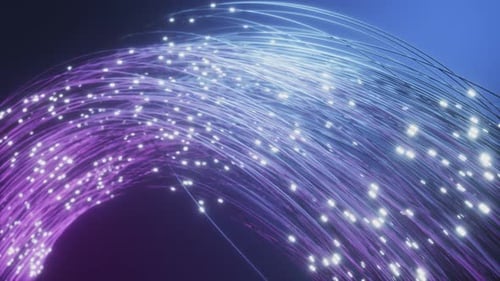 Abstract Fiber Optic Light Stream Data Connection Background