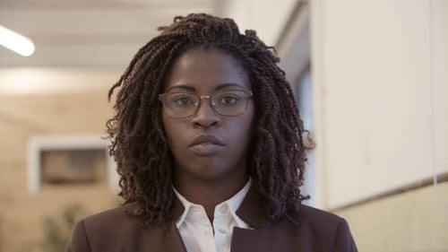 Woman Portrait Close Up in Workplace