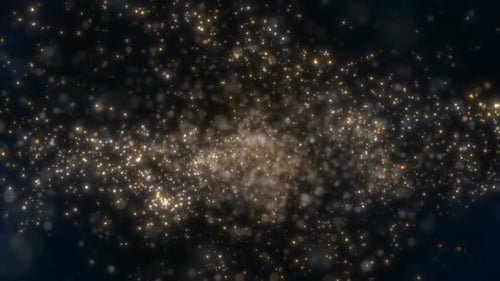 Golden Glittering Dust Particles Motion Background