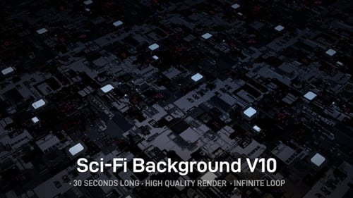 Animated Circuit Board Grid with Pulsing Lights Technology Background