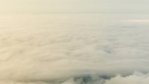 Aerial View of White Fluffy Clouds in the Sky