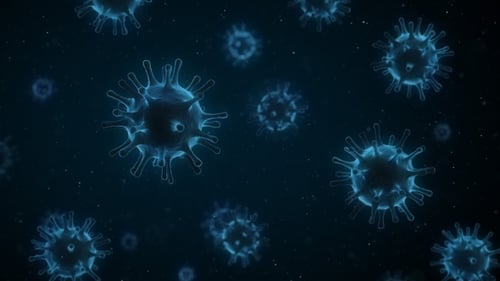 Animated Medical Virus Cells Loop Background