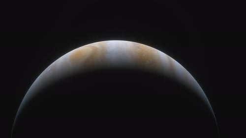 Realistic Gas Giant Planet Rotating in Dark Space