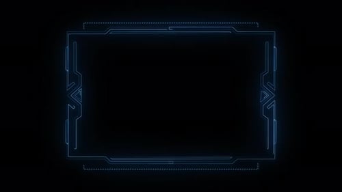 Línea Plexus de tecnología digital Hud Frame, canal alfa