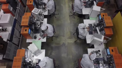At the Factory of High-sensitivity Equipment, Aerial View