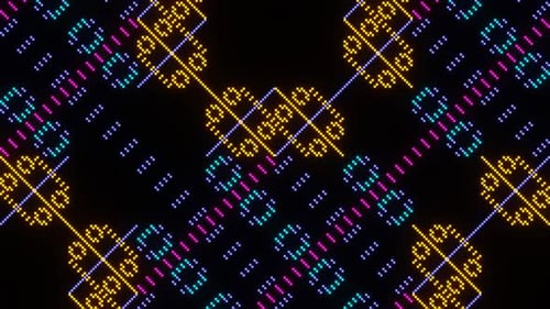 Floating Pixel Background Vj Loop 02