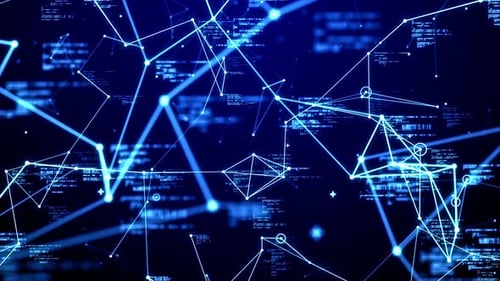 Futuristic Digital Network Connection Abstract Background