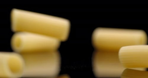 Dry Cannelloni Pasta Falls on the Table.