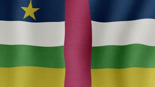 Central African Republic National Flag Waving Loop