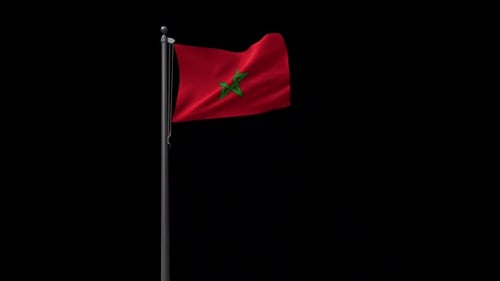 Morocco Flag With Alpha 2K