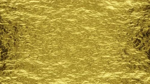 Surface en métal doré rendu 3D avec formes ondulées