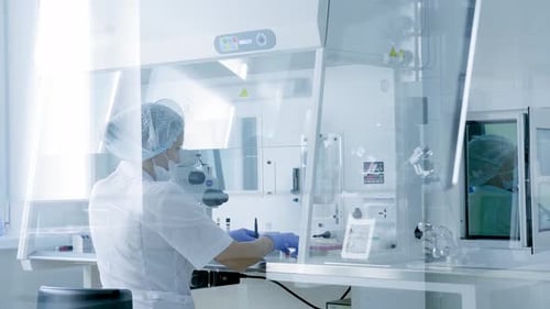 Scientist Working in Modern Medical Research Laboratory