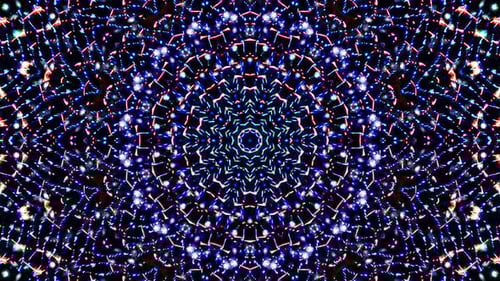 Vibrant Geometric Kaleidoscope Light Pattern Background