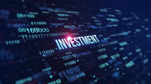 Fondo de código binario digital de inversión