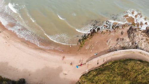 Wexford, Ireland - Aerial view of Ballymoney beach