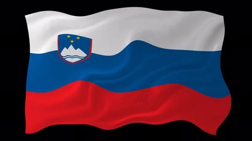 Slovenia National Flag Waving Seamless Loop