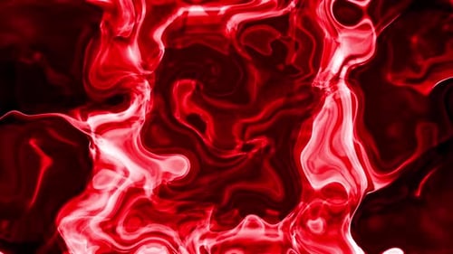 Red Fluid Abstract Flowing Motion Background