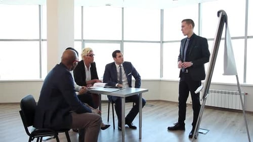 Dynamic Corporate Meeting in Modern Workplace