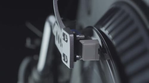 Close Up of Record Player Needle on Record