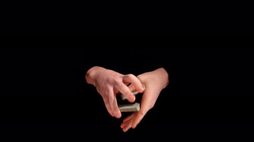 Way To Shuffle Cards on Black Background