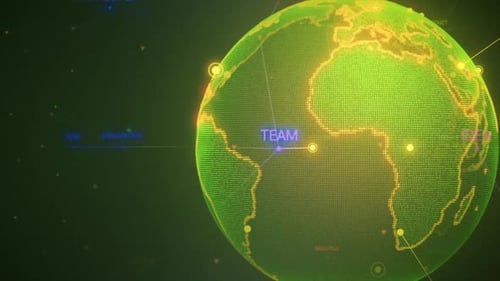 Earth Globe mit Business Words Seitenansicht