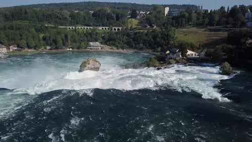 Aerial View of Rhine Falls, Switzerland