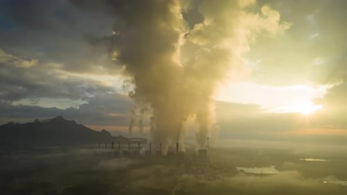 Coal power plant industrial.