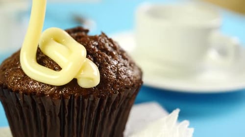 Chocolate Cupcake Topped with Icing