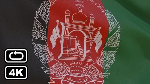 Waving Flag of Afghanistan Seamless Loop Animation