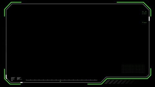 Futuristic HUD Frame Interface Technology Overlay Animation