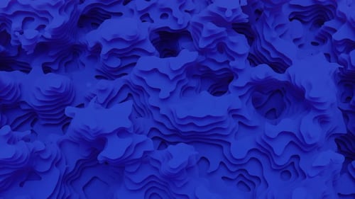 Dynamic Abstract Fluid Blue Topographic Background Animation