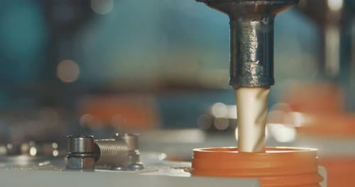 Machines in an automated chemical bottles production line