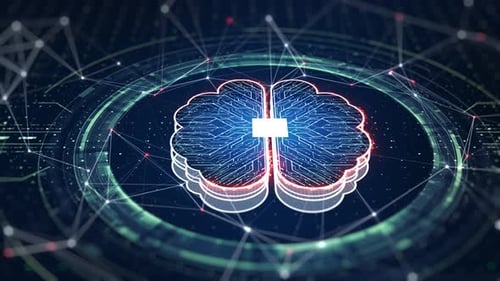 Technologie Konzept der künstlichen Intelligenz.