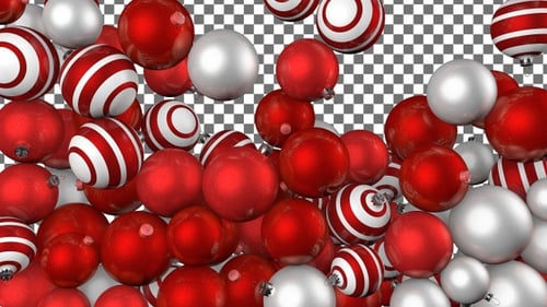 Falling Christmas Ornaments Seamless Loop