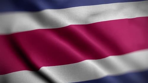 Waving Costa Rica National Flag Seamless Loop