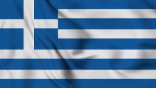 Waving Flag of Greece Seamless Loop