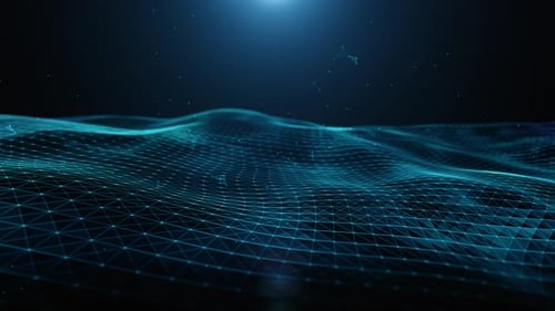 Animated Futuristic Abstract Plexus Technology Background Loop