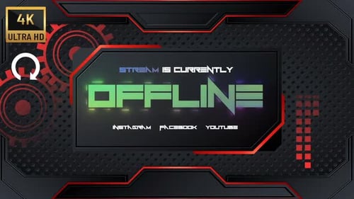 Animated Futuristic Streaming Offline Screen