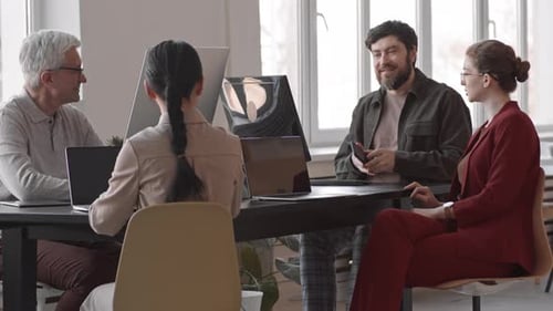 Team of Professionals Collaborating on a Project