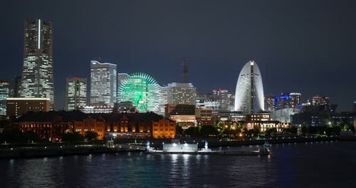 Yokohama City bei Nacht