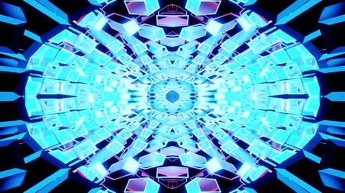 Spaceship Travel Colorful Tunnel Vj Loop HD