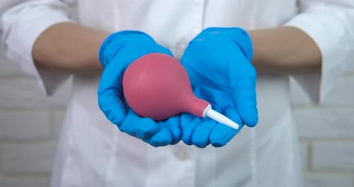 Work with enema.