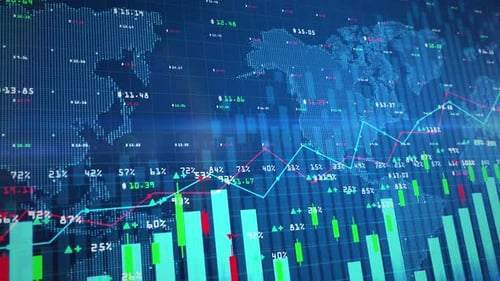 Digital Stock Exchange Market Chart 891