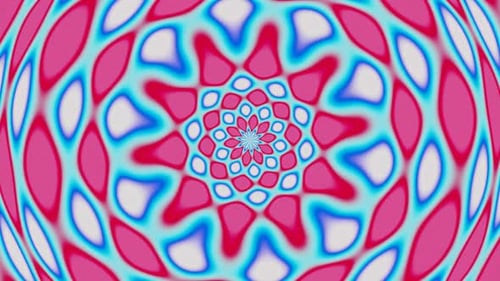Vibrant Geometric Kaleidoscope Pattern Motion Background