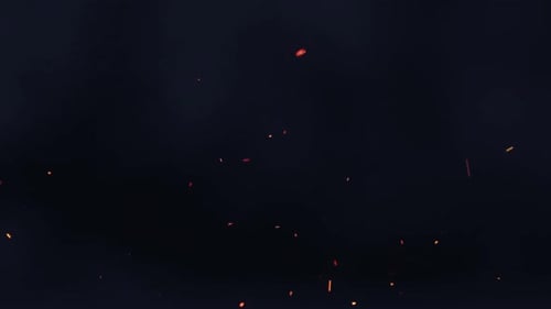Stürmischer Himmel mit fliegenden Funken